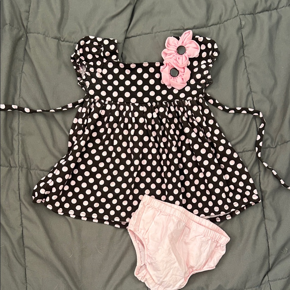 Jenny & Me Brown Polka Dot Dress